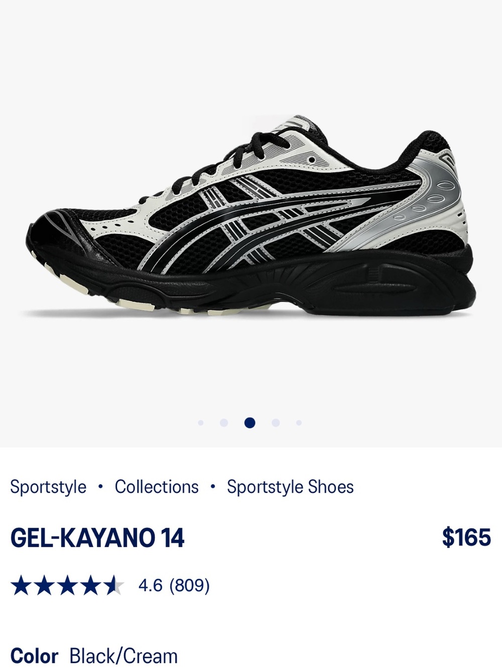 Asics GEL-KAYANO 14 in Black/Cream